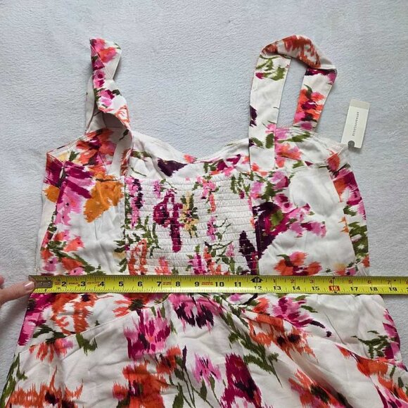 New XL Maeve x Anthropologie The Jocelyn sleeveless slip midi dress pink floral - Picture 12 of 14